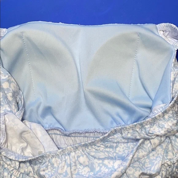 No Boundaries Light Blue Floral Mini Dress size 3-5 - Picture 5 of 6